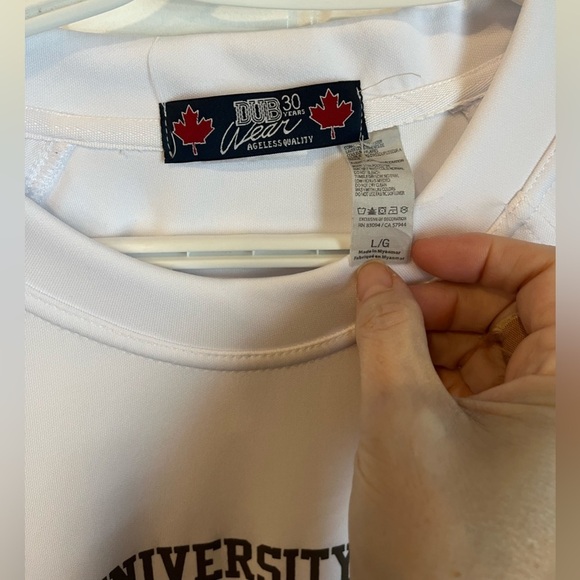 EUC University of Ottawa Performance Crew neck sweatshirt White Large L - Picture 5 of 8